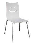 SMILE jídelní židle bílá, kostra nerez