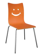 SMILE jídelní židle oranžová, kostra nerez