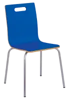 MEGAN jídelní židle modrá, kostra nerez