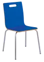 MEGAN jídelní židle modrá, kostra nerez