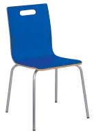 MEGAN jídelní židle modrá, kostra nerez