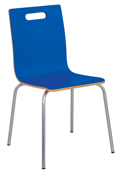 MEGAN jídelní židle modrá, kostra nerez
