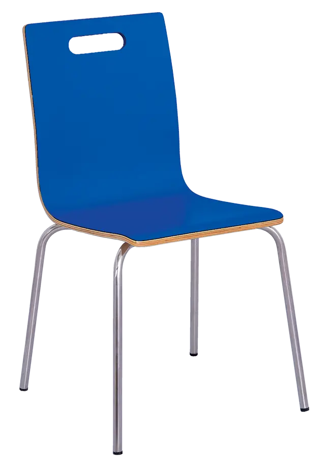 MEGAN jídelní židle modrá, kostra nerez