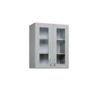 KH - 6S2 horní skříňka, 2-dveřová, prosklená, 730x600x300, šedá