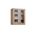 KH - 6S2 horní skříňka, 2-dveřová, prosklená, 730x600x300, dub bardolino