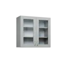 KH - 8S horní skříňka, 2-dveřová, prosklená, 730x800x300, šedá