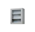KH - 6S horní skříňka, 1-dveřová, prosklená, pravá, 730x600x300, šedá