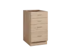 KS - 45Z41 spodní skříňka, 4-zásuvková, sokl, 870x450x600, dub bardolino