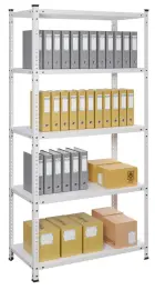 ATLAS regál 2500x1000x400/5 polic/150 kg, bílá