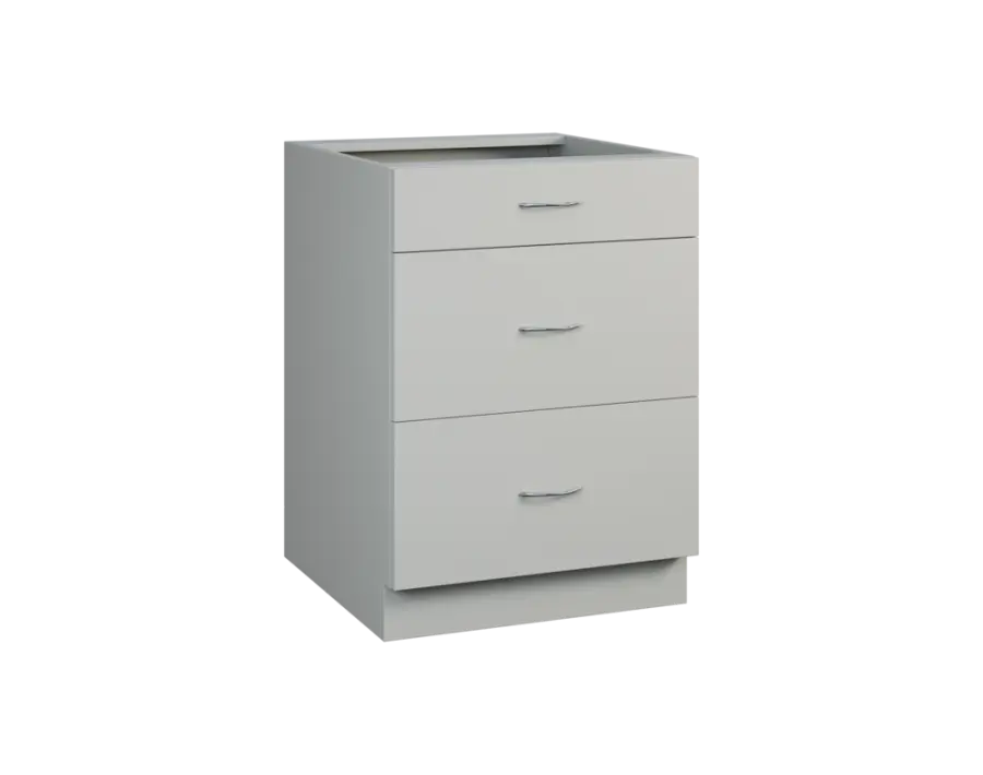 CS - 6Z33 spodní skříňka, 3-zásuvková, 870x600x600, šedá