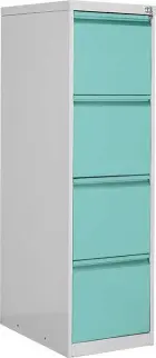 JP - 400 PR kartotéka 4-zásuvková, 1330x620x390 mm, šedá/tyrkysová