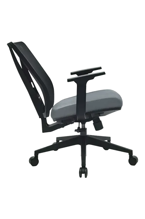 XENA kancelářská židle, kříž černý, šedá