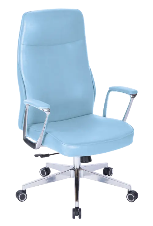 MEDI LUX, kancelářské křeslo, silikonová kůže MEDI SL světle modrá