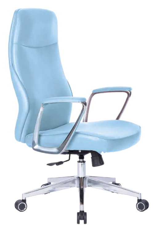 MEDI LUX, kancelářské křeslo, silikonová kůže MEDI SL světle modrá