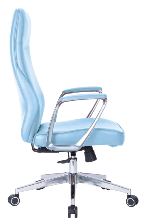 MEDI LUX, kancelářské křeslo, silikonová kůže MEDI SL světle modrá