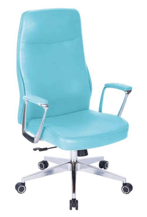 MEDI LUX, kancelářské křeslo, silikonová kůže MEDI SL tyrkysová