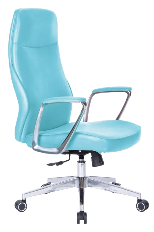 MEDI LUX, kancelářské křeslo, silikonová kůže MEDI SL tyrkysová