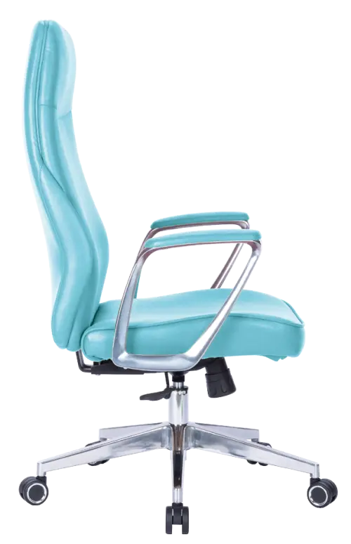 MEDI LUX, kancelářské křeslo, silikonová kůže MEDI SL tyrkysová