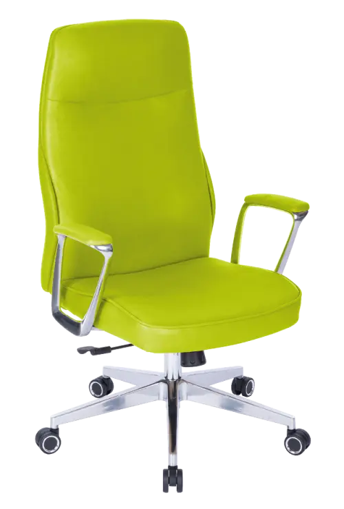 MEDI LUX, kancelářské křeslo, silikonová kůže MEDI SL jarní zeleň
