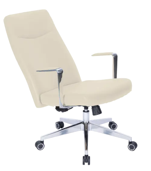 MEDI PURE, kancelářské křeslo, silikonová kůže MEDI SL krémová
