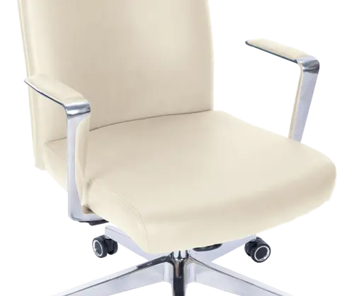 MEDI PURE, kancelářské křeslo, silikonová kůže MEDI SL krémová