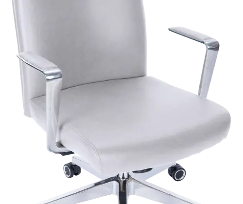 MEDI PURE, kancelářské křeslo, silikonová kůže MEDI SL šedá