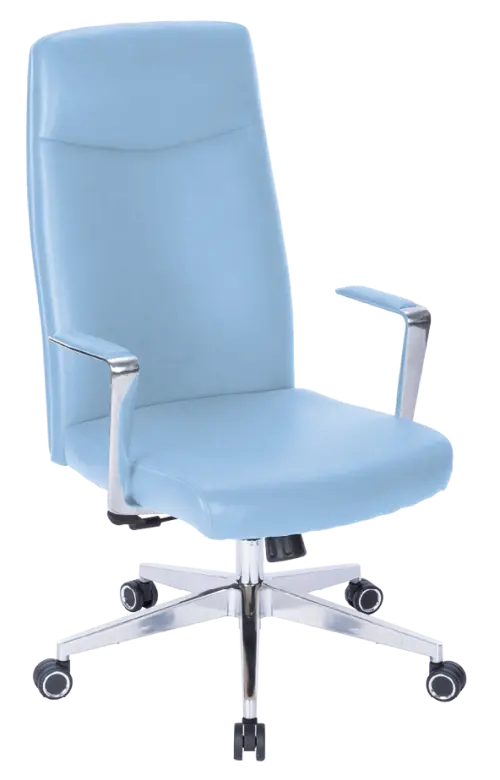 MEDI PURE, kancelářské křeslo, silikonová kůže MEDI SL světle modrá