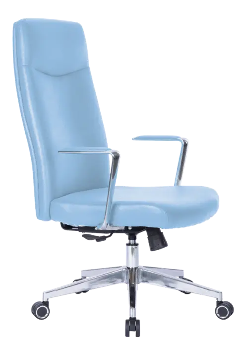 MEDI PURE, kancelářské křeslo, silikonová kůže MEDI SL světle modrá