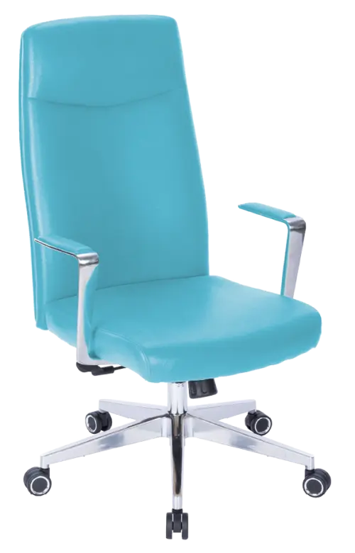 MEDI PURE, kancelářské křeslo, silikonová kůže MEDI SL světle tyrkysová