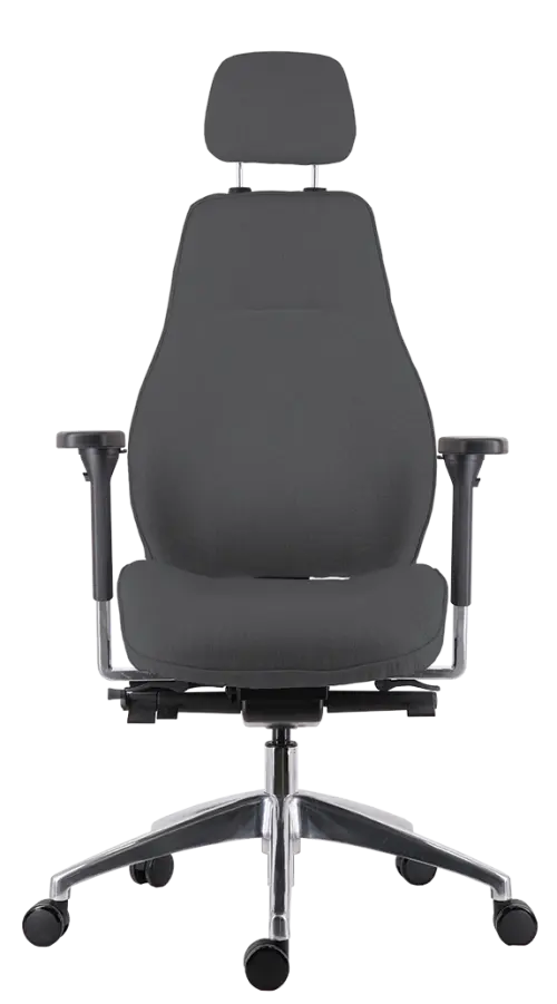 PRESTIGE, židle kancelářská, látka šedá