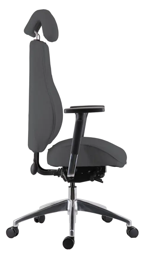 PRESTIGE, židle kancelářská, látka šedá