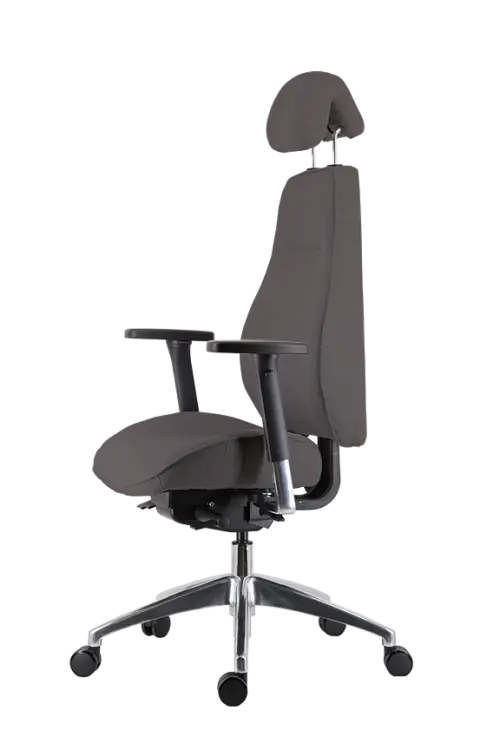 PRESTIGE, židle kancelářská, látka šedá