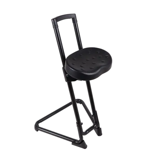 Work & Sit 03, stolička pro sezení/stání, PUR, černá