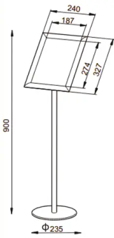 STAND 900, stojan, klip rám A4