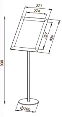 STAND 930, stojan, klip rám A3