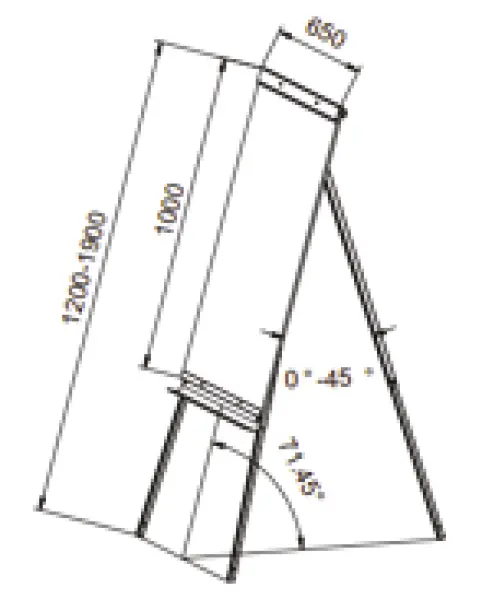 FLIP 02, flipchart trojnožka