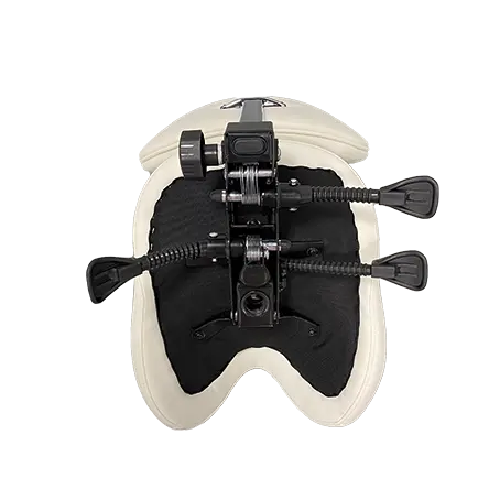 SADDLE 21, pracovní židle sedlová, ekokůže smetanová