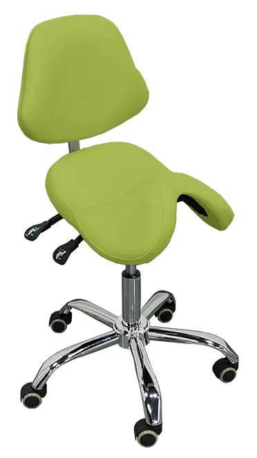 SADDLE 21, pracovní židle sedlová, ekokůže pistáciová