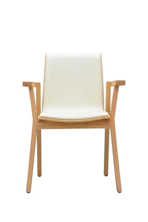 JOLLY židle jídelní čalouněná, rám masiv, koženka šedá