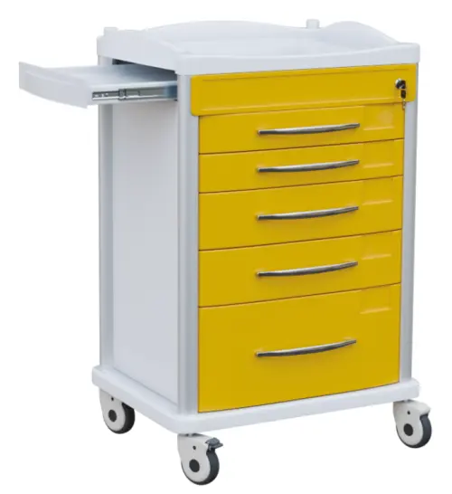 OVM - 06, vozík zdravotnický, 5-zásuvkový, žlutý