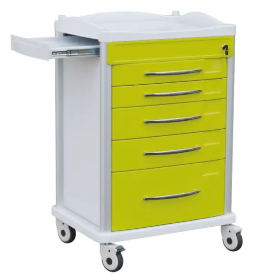 OVM - 06, vozík zdravotnický, 5-zásuvkový, limetkově zelená