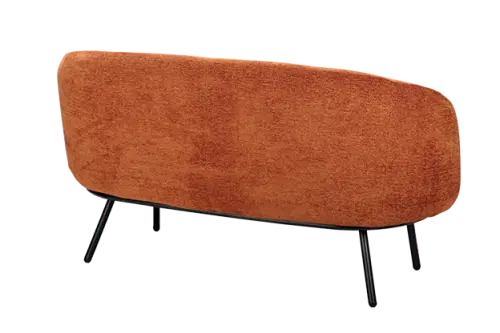 ELISABETH, sedací souprava, dvoumístná, kovové nohy černé, látka cihlová