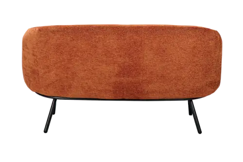 ELISABETH, sedací souprava, dvoumístná, kovové nohy černé, látka cihlová