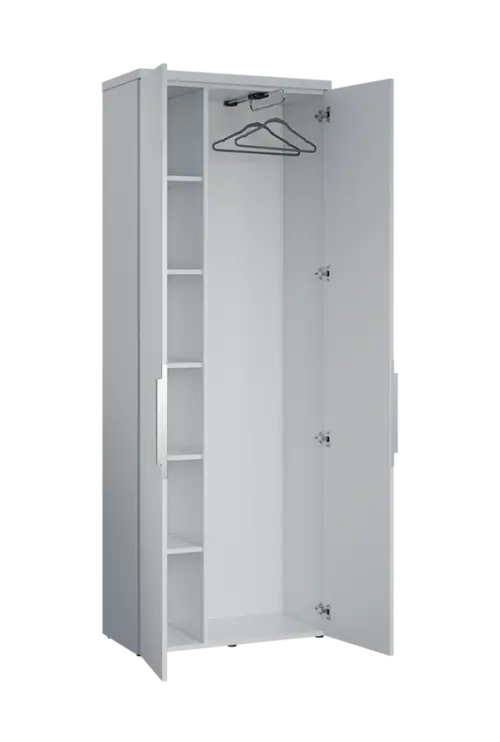 SISR 6 - 81 šatní skříň, 2-dveřová, výsuvné ramínko, 2170x800x400, dub bardolino