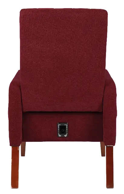 LIFT SENIOR 120, křeslo se zvedacím mechanismem sedáku, vínová látka