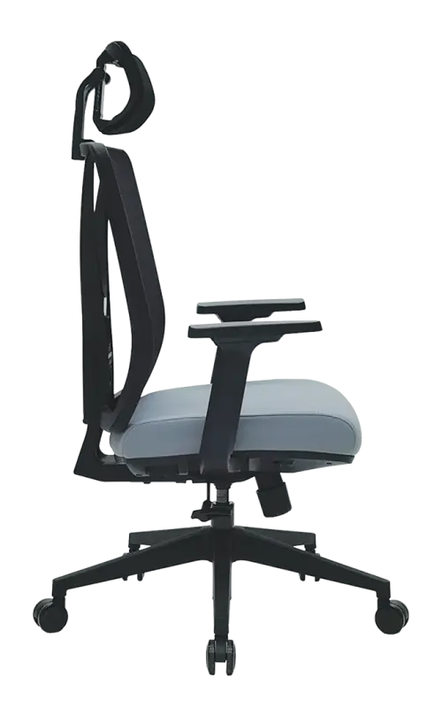 XENA kancelářská židle s podhlavníkem, kříž černý, černá