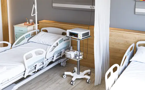 VP - 601, EKG vozík, drátěný košík