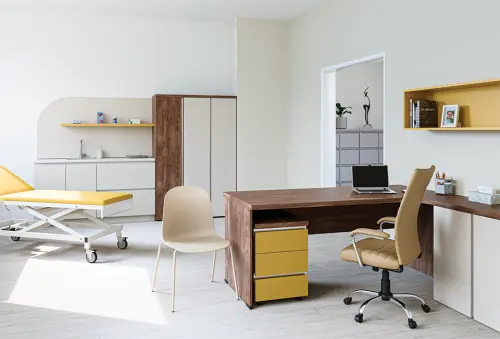 MHRK 38 - 186 stůl kancelářský, rohový, levý, kovová podnož černá, deska 36 mm, široký 1800 mm, bílá