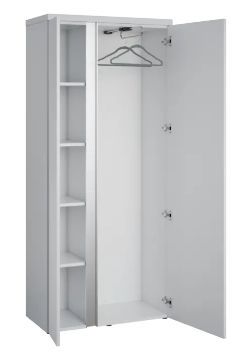 MHSR 5 - 81 šatní skříň, 2-dveřová, výsuvné ramínko, 1820x800x400, dub bardolino