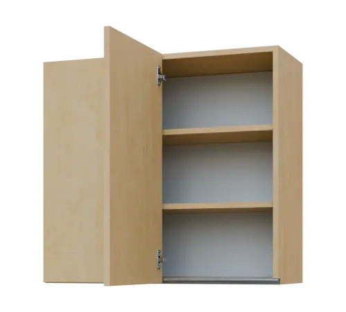 MHHR - 8 horní skříňka, 1-dveřová, rohová, levá, 730x800x300, bříza světlá